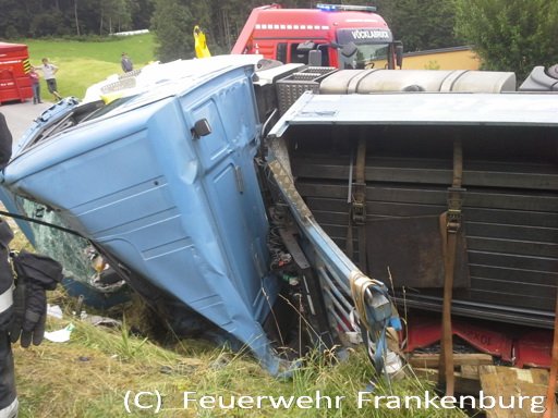 Schwerer LKW Unfall